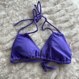 No Boundaries Purple Bikini Top
